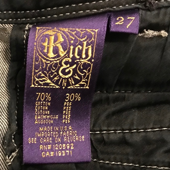 Cute Rich & Skinny dark blue denim shorts (4/27) - Picture 4 of 15